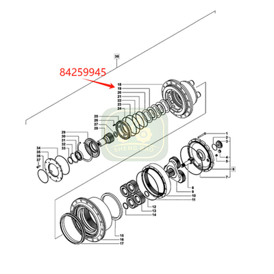 Planetary Hub Replacements 28T 84259945 Brake Disc For Machine