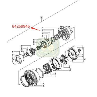 Planetary Hub Replacements 4T 84259946 Brake Disc For Machine
