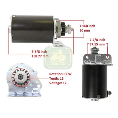 12V 16Teeth CCW AM122337 AM37352  Starter Motor For 