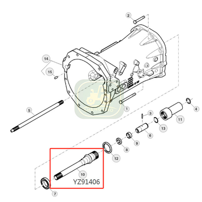 Dry Clutch Front Reaction Input Parts YZ91406 Shaft For 