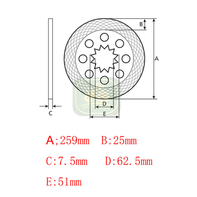 Differential System 15T 114622C2  Brake Disc For Tractor