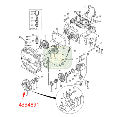 Main Hydraulic Pump Parts 4334891 4654760 Coupling For JD Excavator
