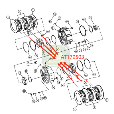 Durable Replacements Clutch System AT179503 Brake Disc For  Tractors
