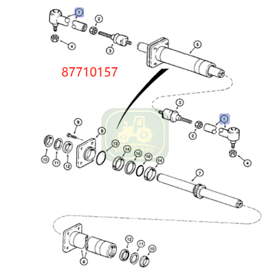 Front Axle Tie Rod End 87710157 1704-2011 Ball Joint For Backhoe Forklift