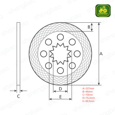 Steering and Brakes Parts 5154521 Brake Disc For Tractor 14 Splines