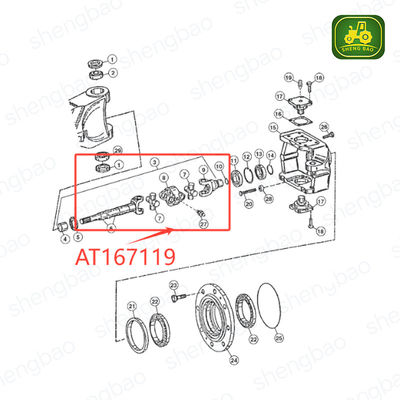 Front Axle Shaft Replacement AT167119 Shaft Assy For Tractor
