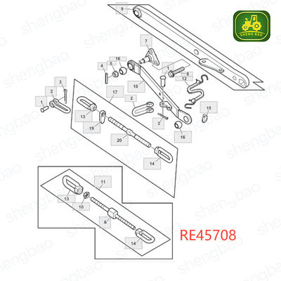 Three Point Linkage Parts RE45708 SJ24944 Sway Chain  For Tractor