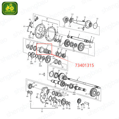 Transmission System Parts 73401315 Roller Shaft For Tractor