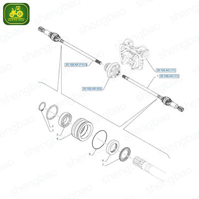 Front Axle Parts 47518942  Long Half Shaft For Tractor