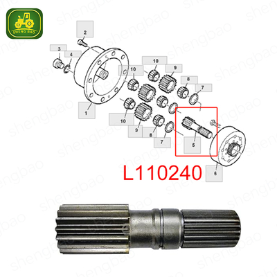 Front Axle Parts  L110240  Shaft 132 mm 16/22T For Backhoe Loader