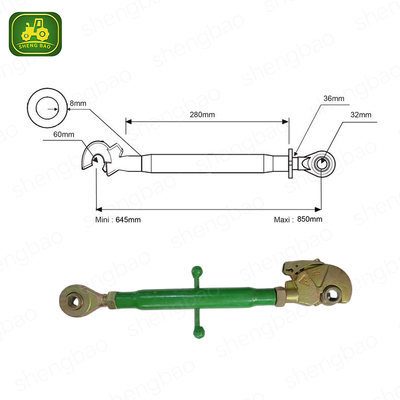 Tractor Center Link Ball Assy AL215043 AL236597 Steel Hook Linkage