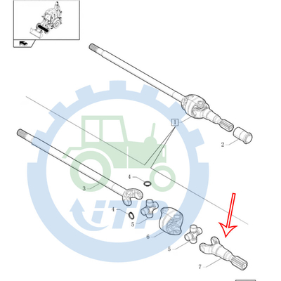 84316955  Loader Parts 580SN WT 590SN Half Shaft