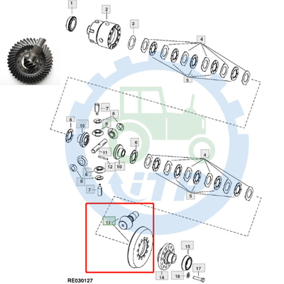 Bevel Gear RE336171 11 / 41T For  8100 8200 8300 8400