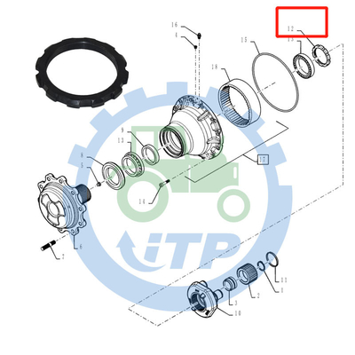 87708454  Loader Parts 570XNT 580M 580SN Ring Nut