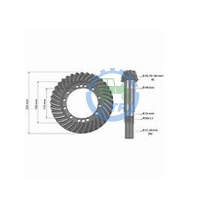 3427358M91 8/31 Bevel Gear Shaft Crown Wheel &amp; Pinion For 